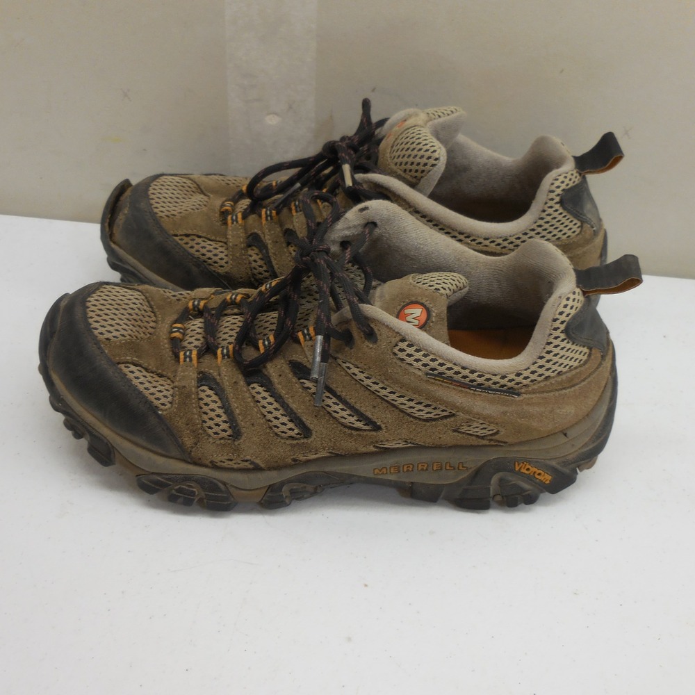 Merrell Moab Hiking Shoes Mens 9 Walnut Brown Low Top Suede Mesh 86595W